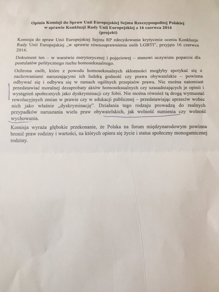 O moralnej dezaprobacie aktów homoseksualnych