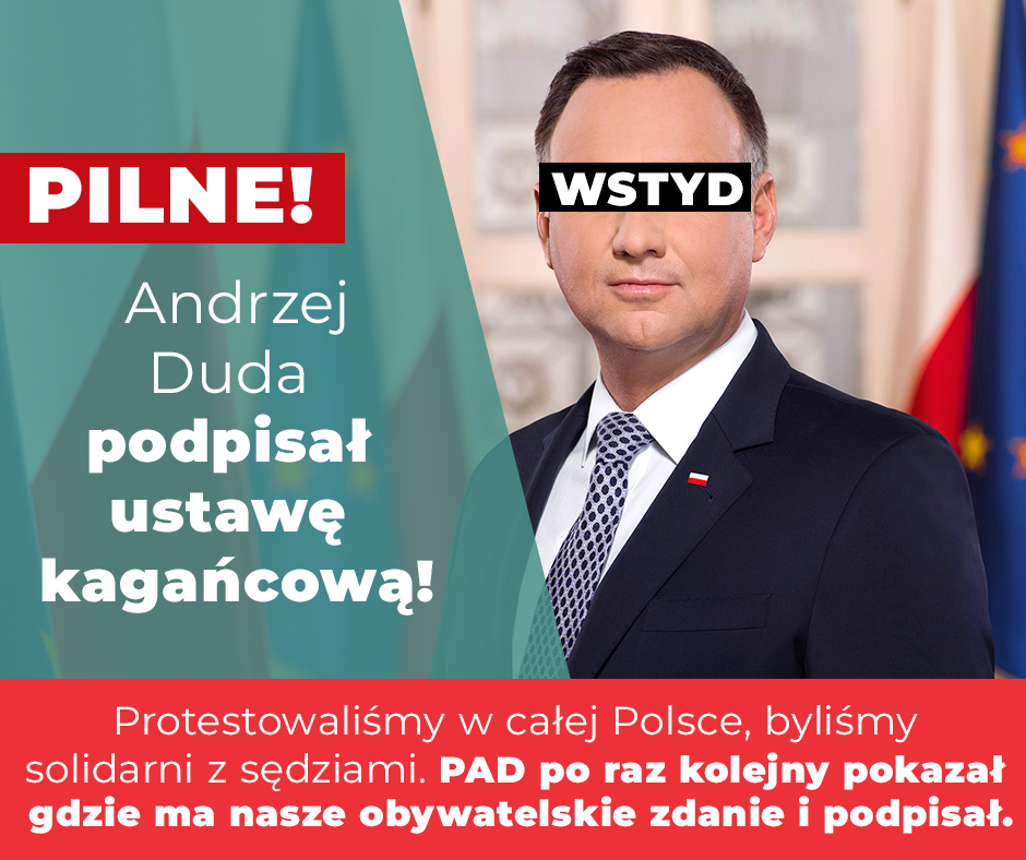 Andrzej Duda podpisał ustawę „kagańcową”! | Monika Rosa