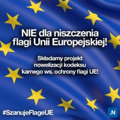 NIE dla niszczenia flagi Unii Europejskiej!