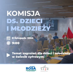 Komisja ds. Dzieci i Młodzieży – 8 listopada